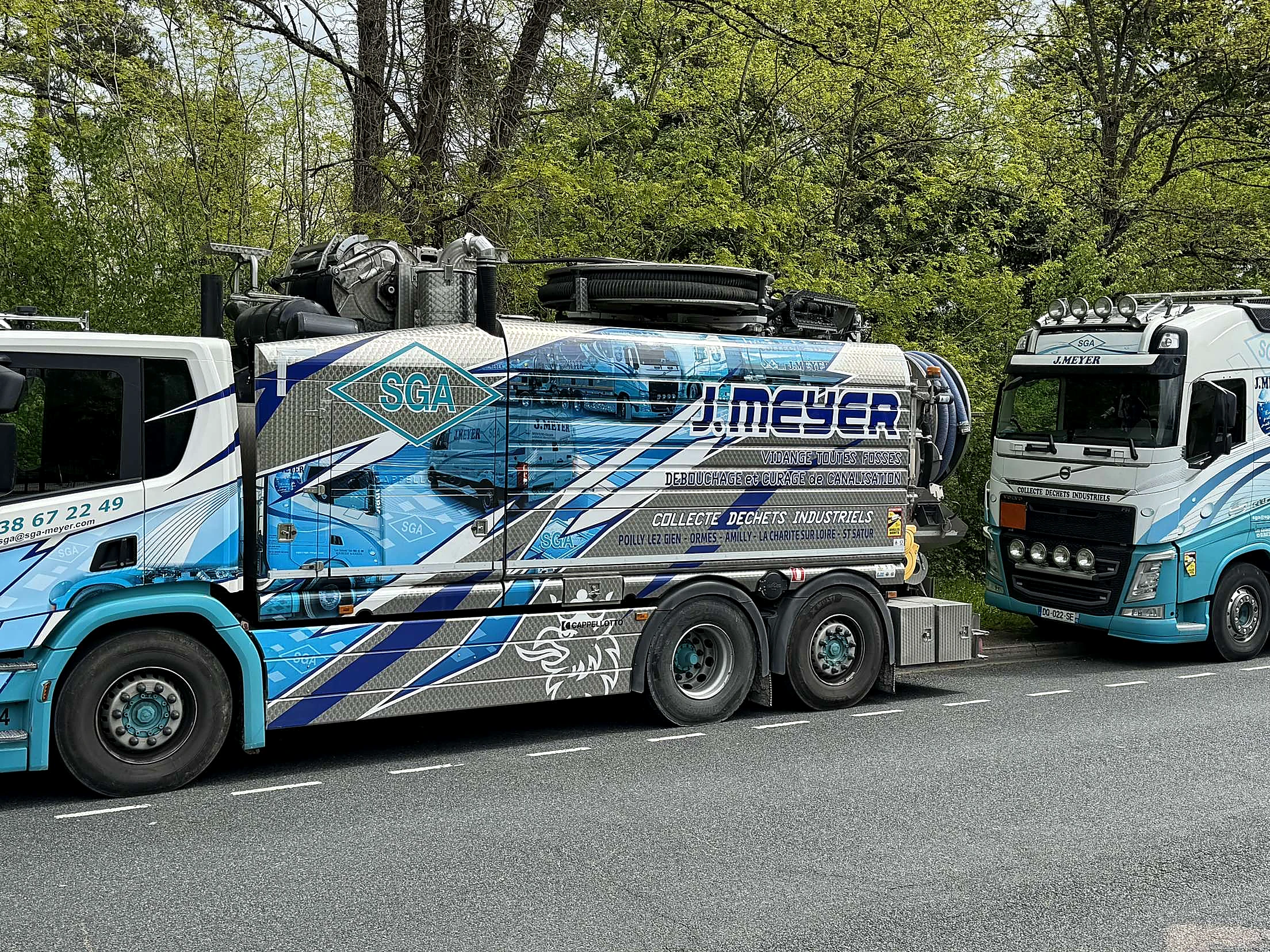 Camions hydrocureurs SGA J.Meyer en intervention